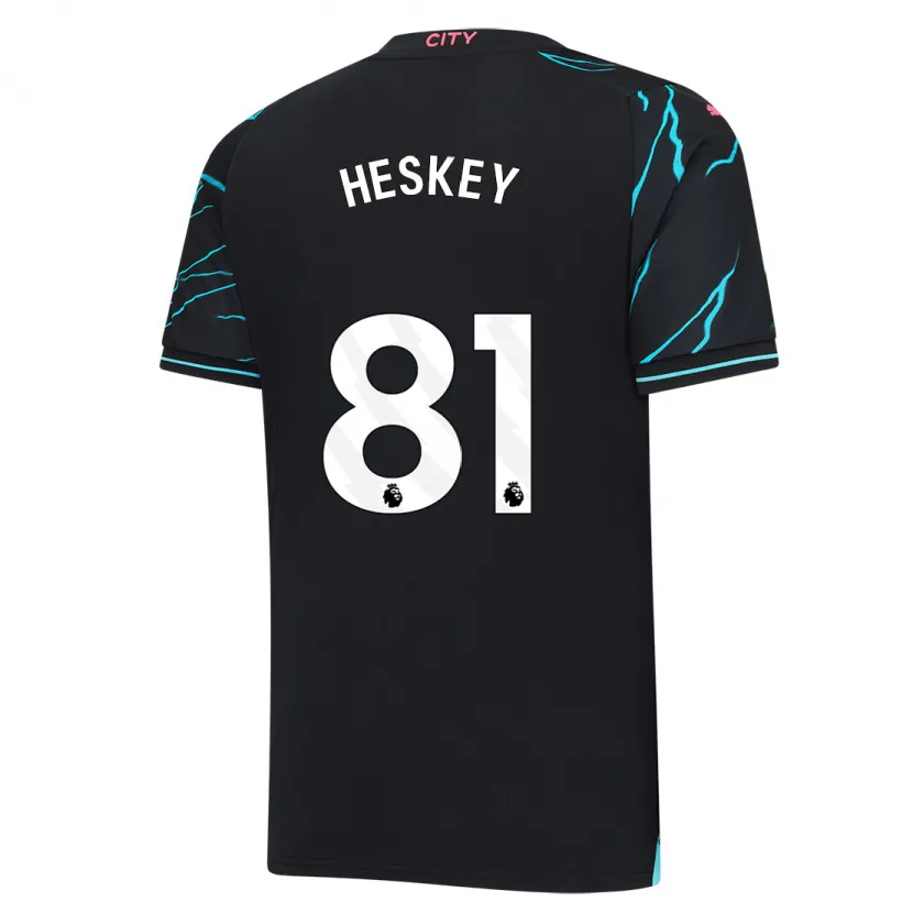 Danxen Niño Camiseta Jaden Heskey #81 Azul Oscuro Equipación Tercera 2023/24 La Camisa