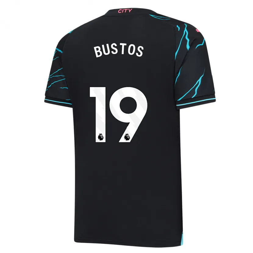 Danxen Niño Camiseta Nahuel Bustos #19 Azul Oscuro Equipación Tercera 2023/24 La Camisa