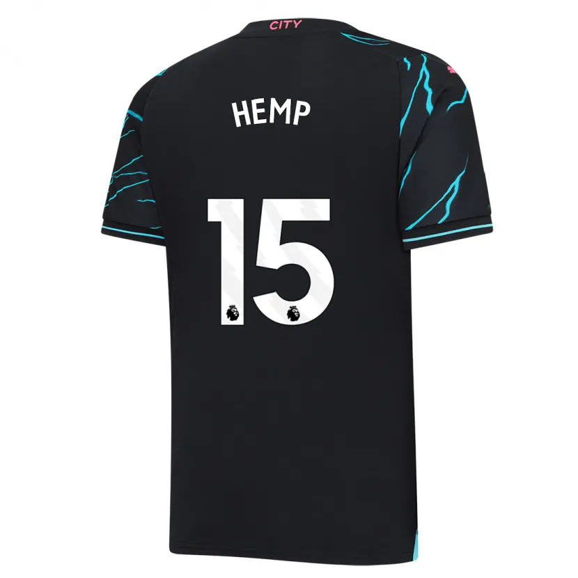 Danxen Niño Camiseta Lauren Hemp #15 Azul Oscuro Equipación Tercera 2023/24 La Camisa