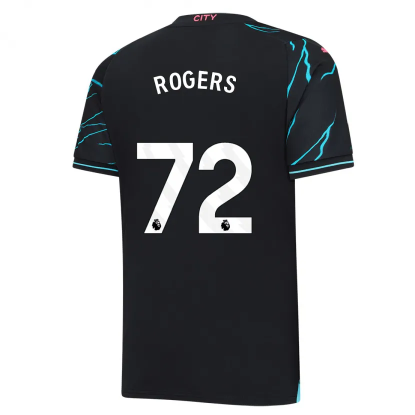 Danxen Niño Camiseta Morgan Rogers #72 Azul Oscuro Equipación Tercera 2023/24 La Camisa