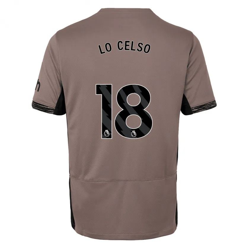 Danxen Niño Camiseta Giovani Lo Celso #18 Beige Obscuro Equipación Tercera 2023/24 La Camisa