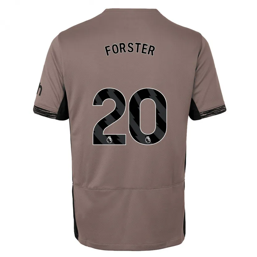 Danxen Niño Camiseta Fraser Forster #20 Beige Obscuro Equipación Tercera 2023/24 La Camisa