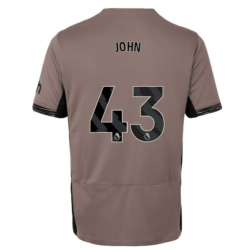 Danxen Niño Camiseta Nile John #43 Beige Obscuro Equipación Tercera 2023/24 La Camisa