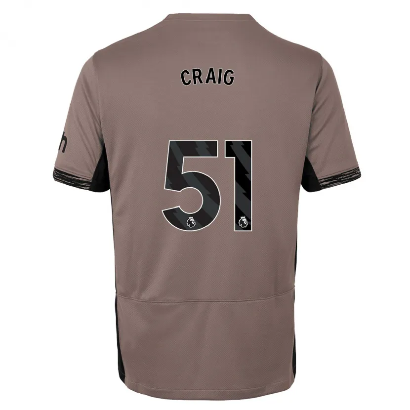 Danxen Niño Camiseta Matthew Craig #51 Beige Obscuro Equipación Tercera 2023/24 La Camisa