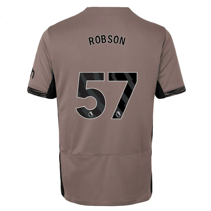 Danxen Niño Camiseta Max Robson #57 Beige Obscuro Equipación Tercera 2023/24 La Camisa