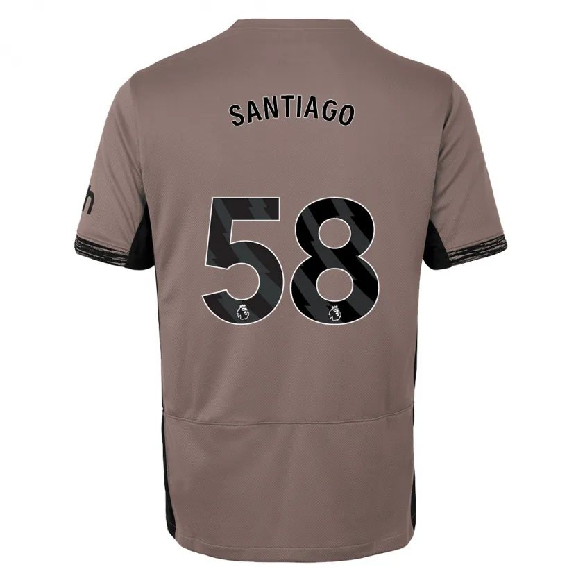 Danxen Niño Camiseta Yago Santiago #58 Beige Obscuro Equipación Tercera 2023/24 La Camisa