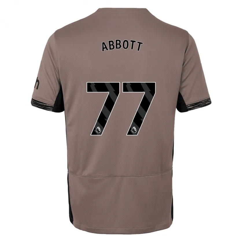 Danxen Niño Camiseta George Abbott #77 Beige Obscuro Equipación Tercera 2023/24 La Camisa