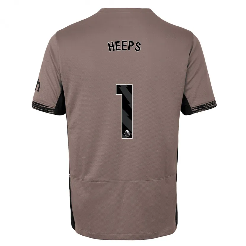 Danxen Niño Camiseta Eleanor Heeps #1 Beige Obscuro Equipación Tercera 2023/24 La Camisa