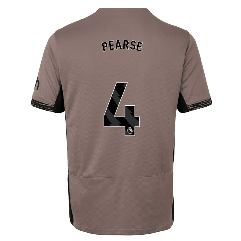 Danxen Niño Camiseta Gracie Pearse #4 Beige Obscuro Equipación Tercera 2023/24 La Camisa