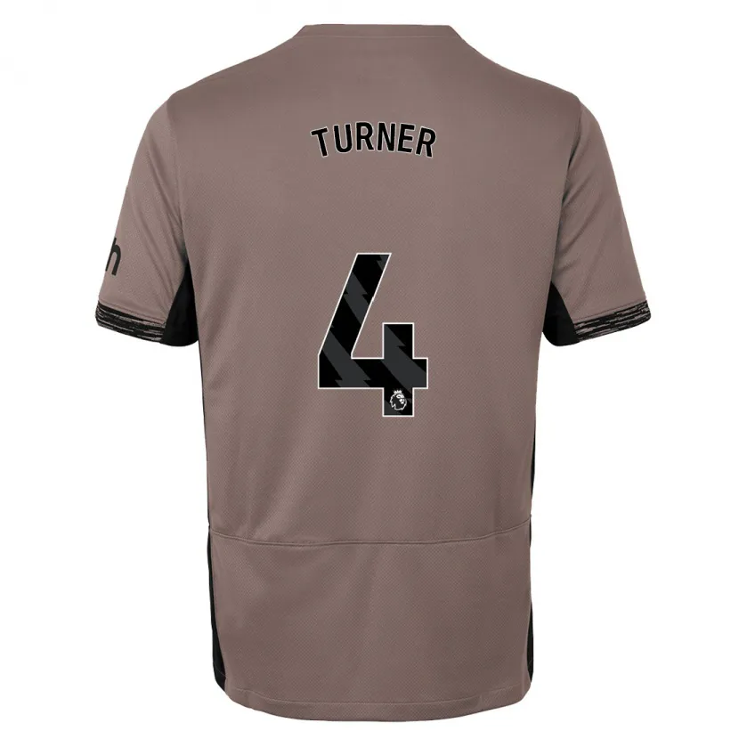 Danxen Niño Camiseta Amy Turner #4 Beige Obscuro Equipación Tercera 2023/24 La Camisa