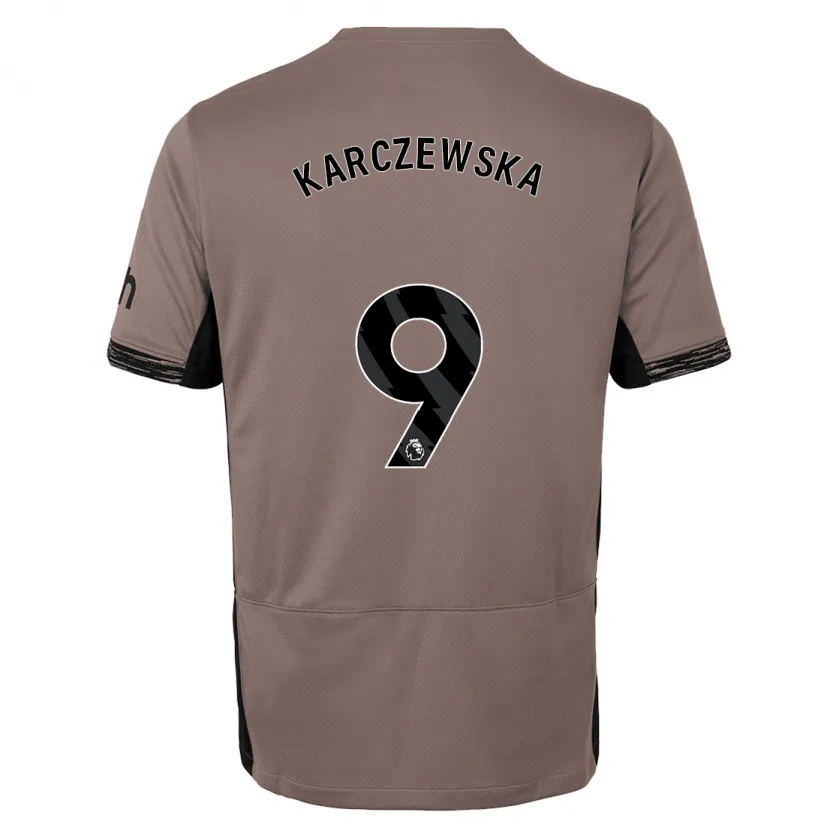 Danxen Niño Camiseta Nikola Karczewska #9 Beige Obscuro Equipación Tercera 2023/24 La Camisa