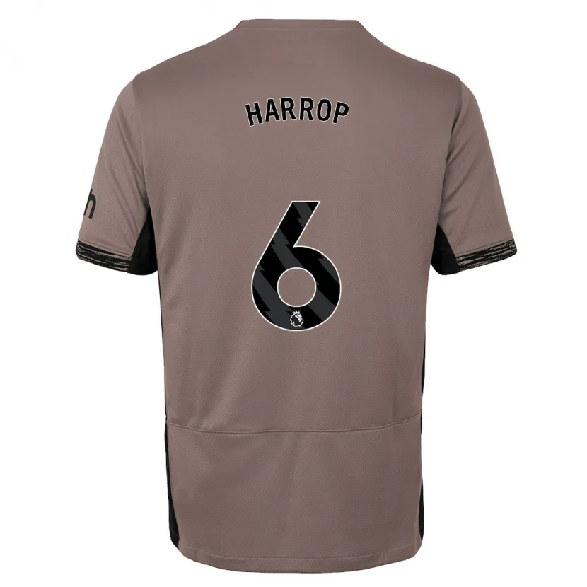 Danxen Niño Camiseta Kerys Harrop #6 Beige Obscuro Equipación Tercera 2023/24 La Camisa