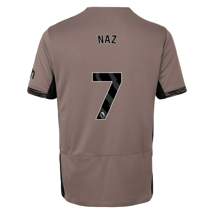 Danxen Niño Camiseta Jessica Naz #7 Beige Obscuro Equipación Tercera 2023/24 La Camisa