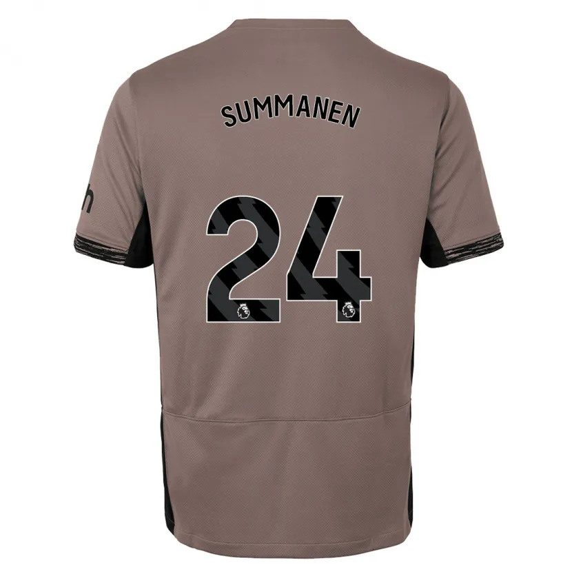 Danxen Niño Camiseta Eveliina Summanen #24 Beige Obscuro Equipación Tercera 2023/24 La Camisa