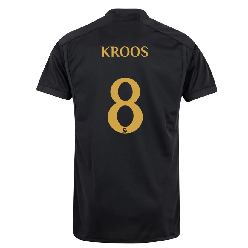 Danxen Niño Camiseta Toni Kroos #8 Negro Equipación Tercera 2023/24 La Camisa