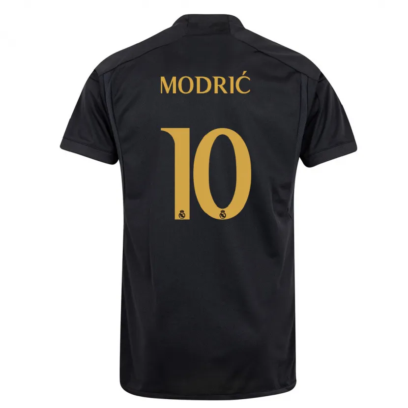 Danxen Niño Camiseta Luka Modric #10 Negro Equipación Tercera 2023/24 La Camisa