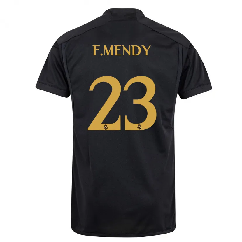 Danxen Niño Camiseta Ferland Mendy #23 Negro Equipación Tercera 2023/24 La Camisa