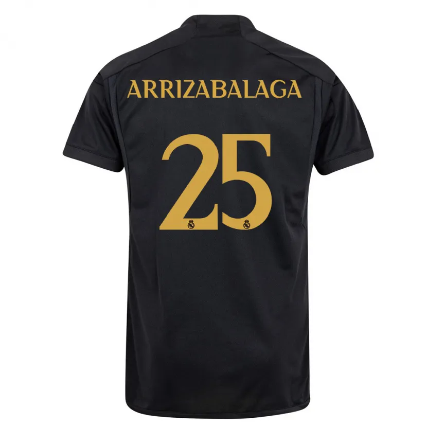 Danxen Niño Camiseta Kepa Arrizabalaga #25 Negro Equipación Tercera 2023/24 La Camisa