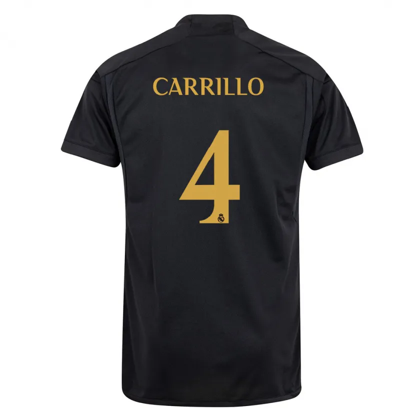 Danxen Niño Camiseta Álvaro Carrillo #4 Negro Equipación Tercera 2023/24 La Camisa