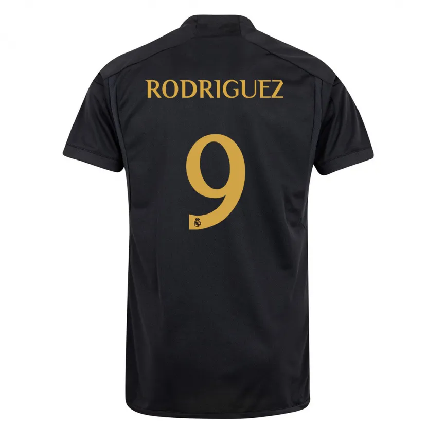 Danxen Niño Camiseta Álvaro Rodríguez #9 Negro Equipación Tercera 2023/24 La Camisa