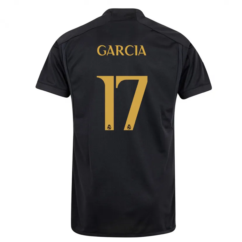 Danxen Niño Camiseta Gonzalo García #17 Negro Equipación Tercera 2023/24 La Camisa