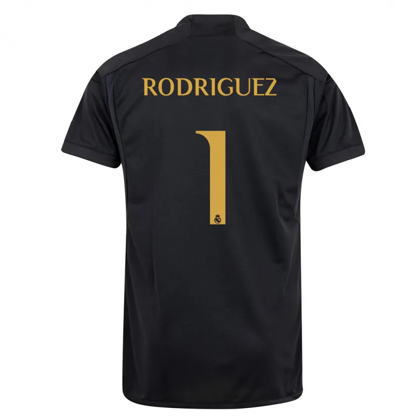 Danxen Niño Camiseta Misa Rodriguez #1 Negro Equipación Tercera 2023/24 La Camisa