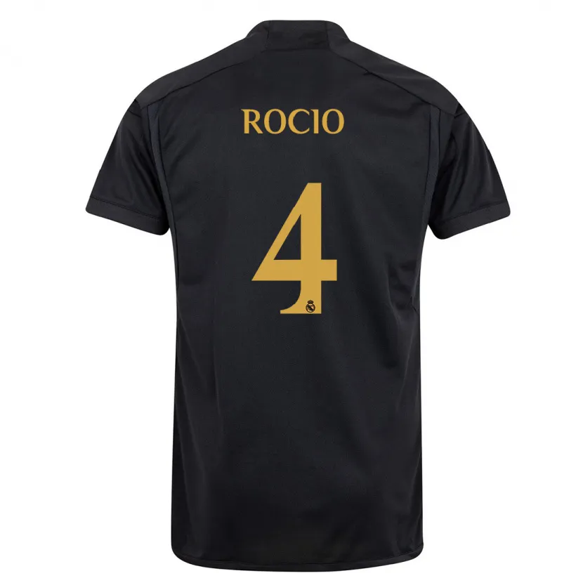 Danxen Niño Camiseta Rocio Galvez #4 Negro Equipación Tercera 2023/24 La Camisa