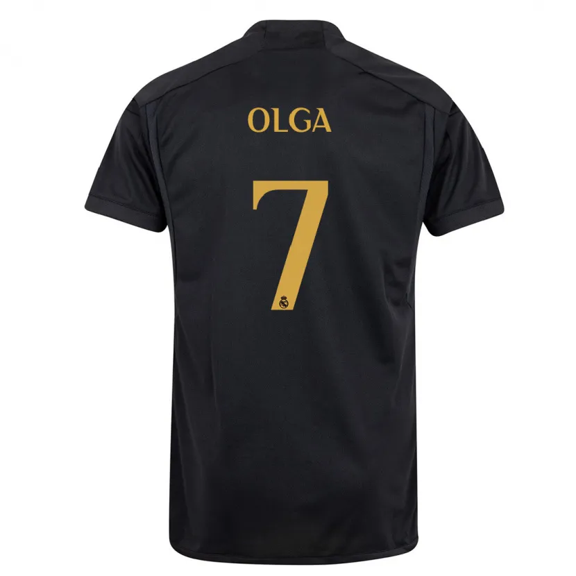 Danxen Niño Camiseta Olga Carmona #7 Negro Equipación Tercera 2023/24 La Camisa