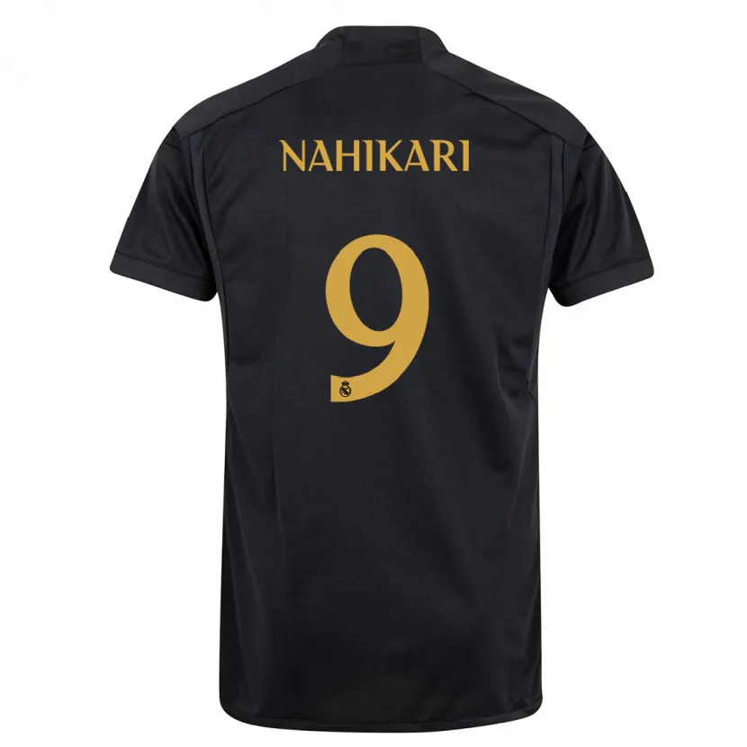 Danxen Niño Camiseta Nahikari Garcia #9 Negro Equipación Tercera 2023/24 La Camisa