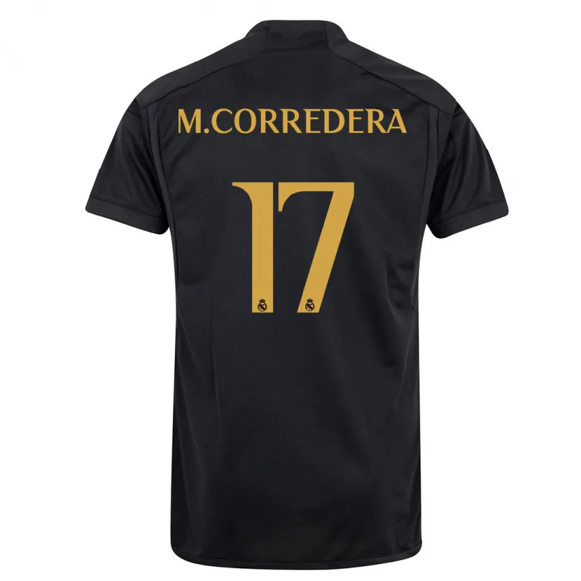 Danxen Niño Camiseta Marta Corredera #17 Negro Equipación Tercera 2023/24 La Camisa