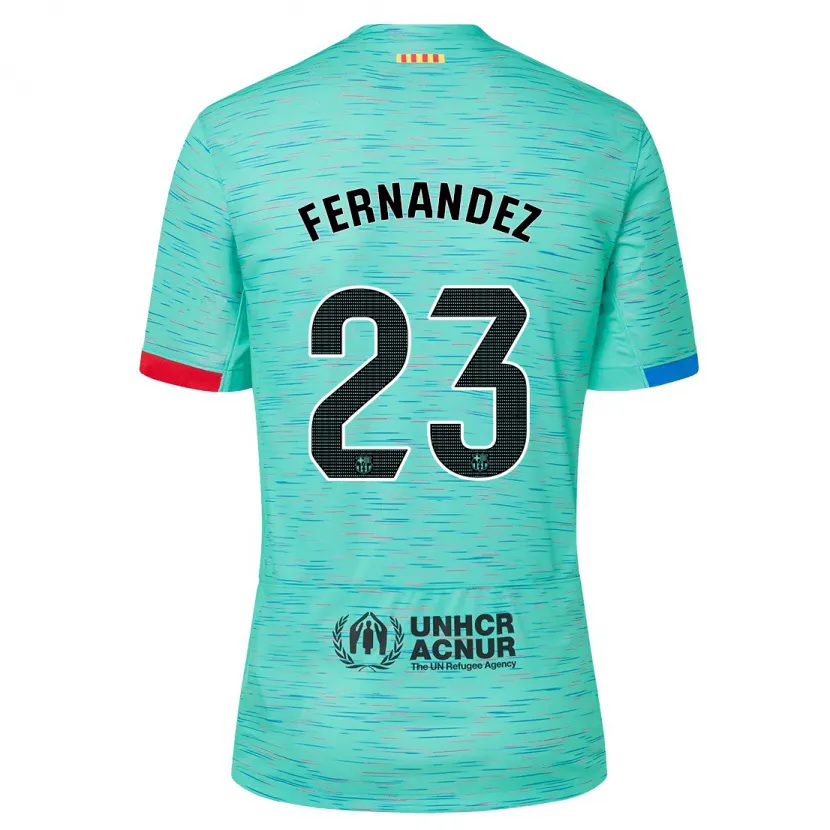 Danxen Niño Camiseta Pelayo Fernández #23 Aguamarina Clara Equipación Tercera 2023/24 La Camisa