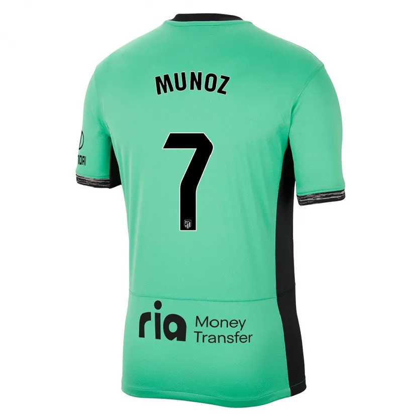 Danxen Niño Camiseta Joaquin Munoz #7 Primavera Verde Equipación Tercera 2023/24 La Camisa