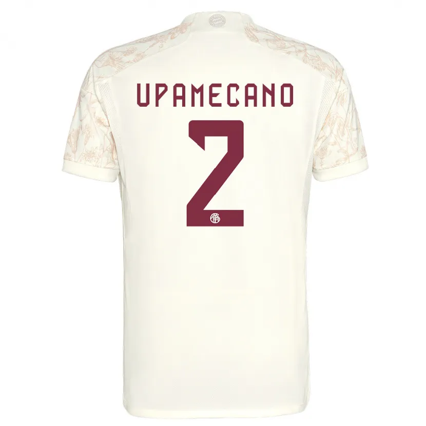 Danxen Niño Camiseta Dayot Upamecano #2 Blanquecino Equipación Tercera 2023/24 La Camisa