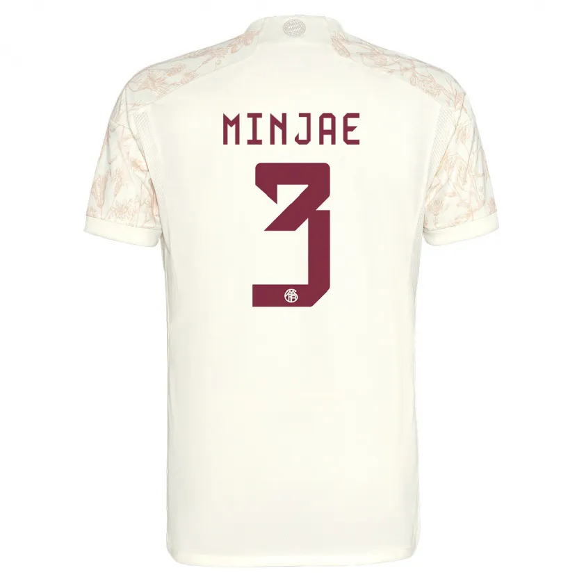 Danxen Niño Camiseta Min-Jae Kim #3 Blanquecino Equipación Tercera 2023/24 La Camisa