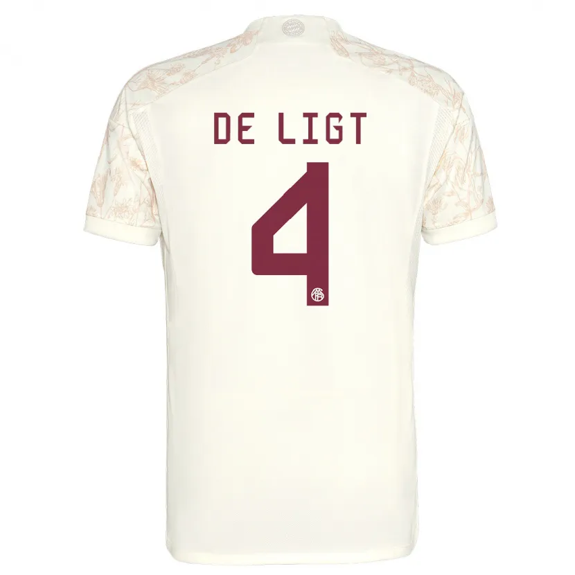 Danxen Niño Camiseta Matthijs De Ligt #4 Blanquecino Equipación Tercera 2023/24 La Camisa