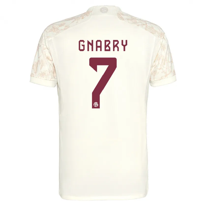 Danxen Niño Camiseta Serge Gnabry #7 Blanquecino Equipación Tercera 2023/24 La Camisa