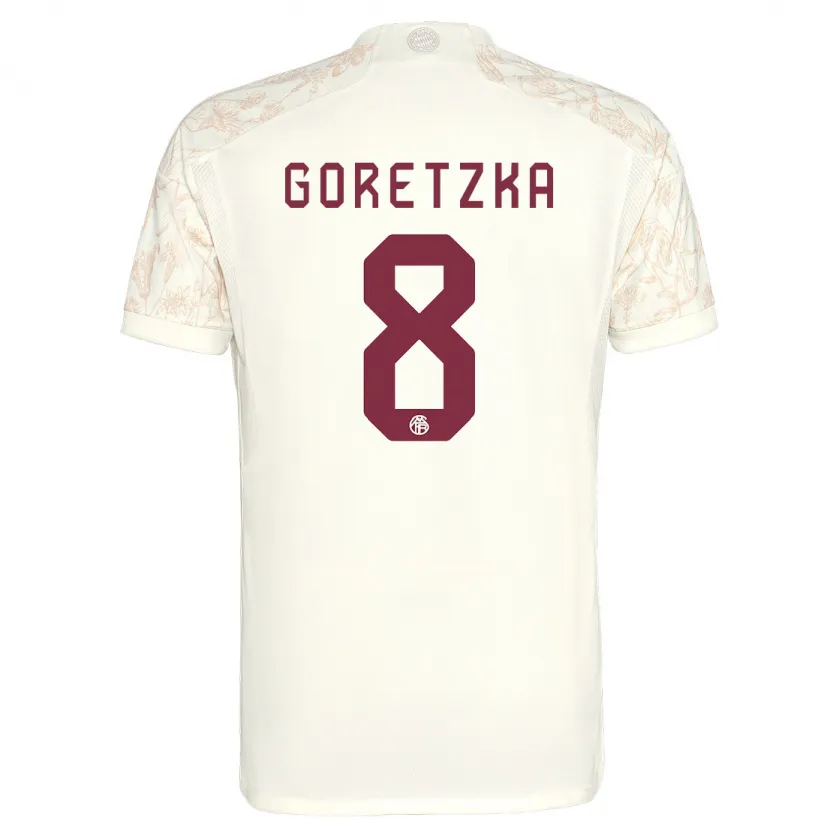 Danxen Niño Camiseta Leon Goretzka #8 Blanquecino Equipación Tercera 2023/24 La Camisa