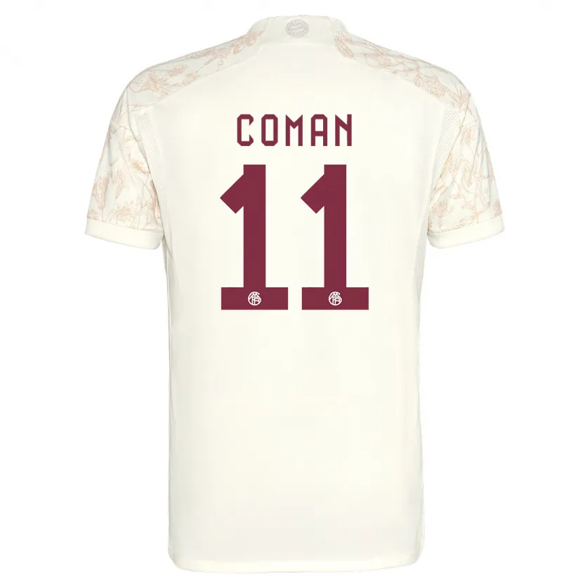 Danxen Niño Camiseta Kingsley Coman #11 Blanquecino Equipación Tercera 2023/24 La Camisa