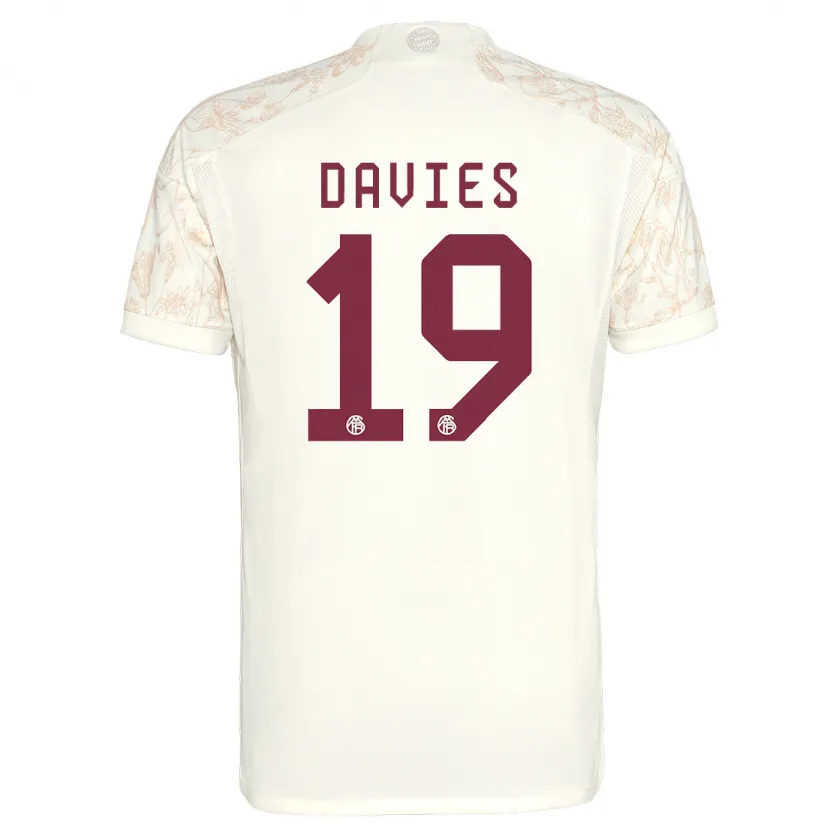 Danxen Niño Camiseta Alphonso Davies #19 Blanquecino Equipación Tercera 2023/24 La Camisa