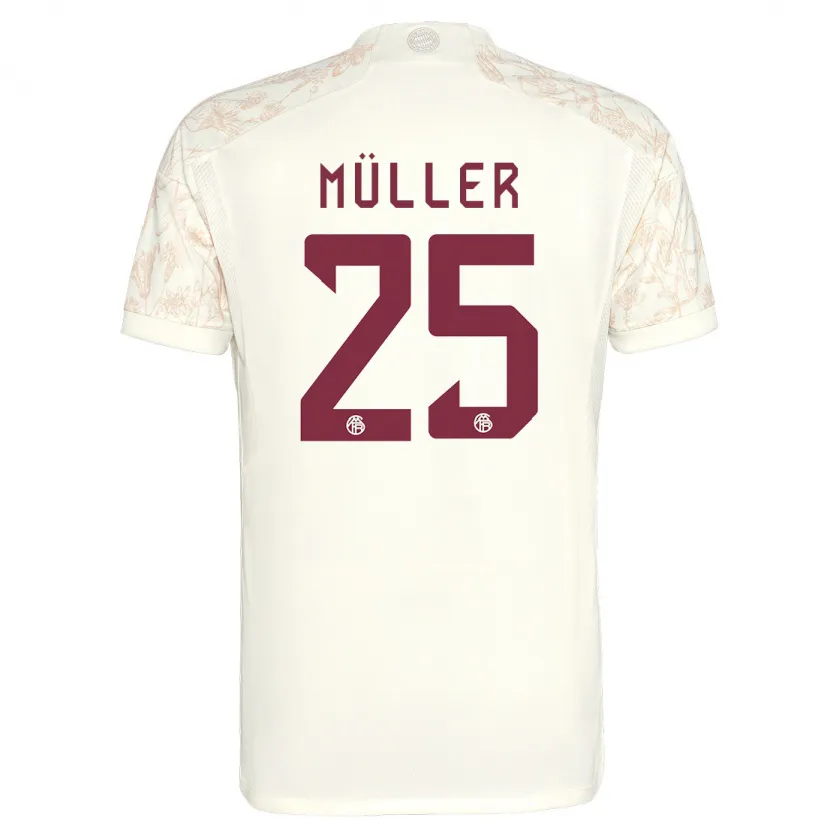 Danxen Niño Camiseta Thomas Müller #25 Blanquecino Equipación Tercera 2023/24 La Camisa