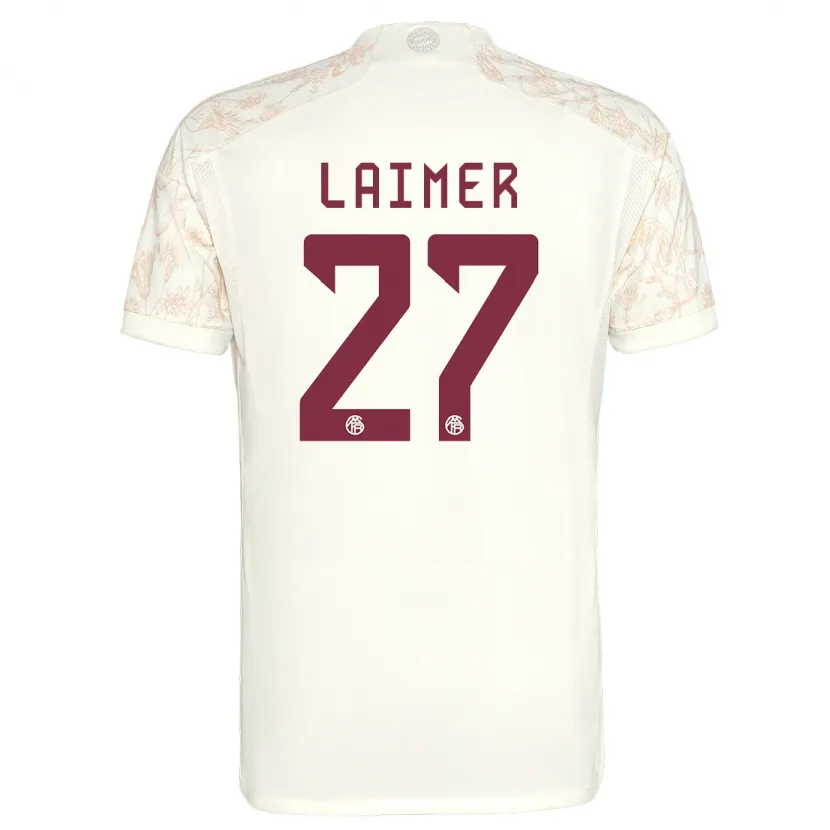 Danxen Niño Camiseta Konrad Laimer #27 Blanquecino Equipación Tercera 2023/24 La Camisa