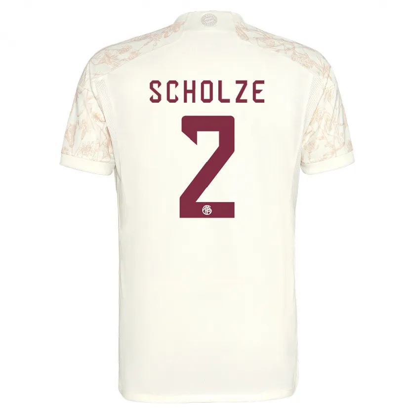 Danxen Niño Camiseta Max Scholze #2 Blanquecino Equipación Tercera 2023/24 La Camisa