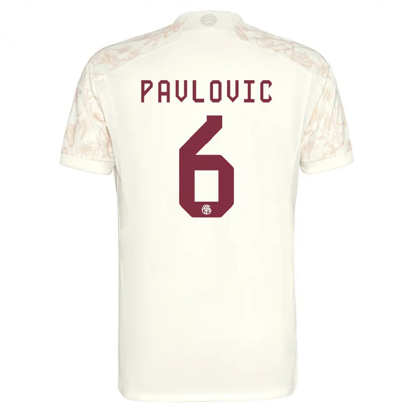 Danxen Niño Camiseta Aleksandar Pavlovic #6 Blanquecino Equipación Tercera 2023/24 La Camisa