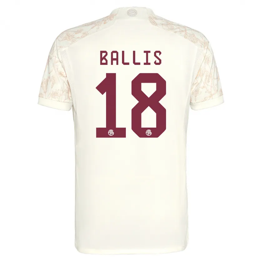 Danxen Niño Camiseta Benjamin Ballis #18 Blanquecino Equipación Tercera 2023/24 La Camisa