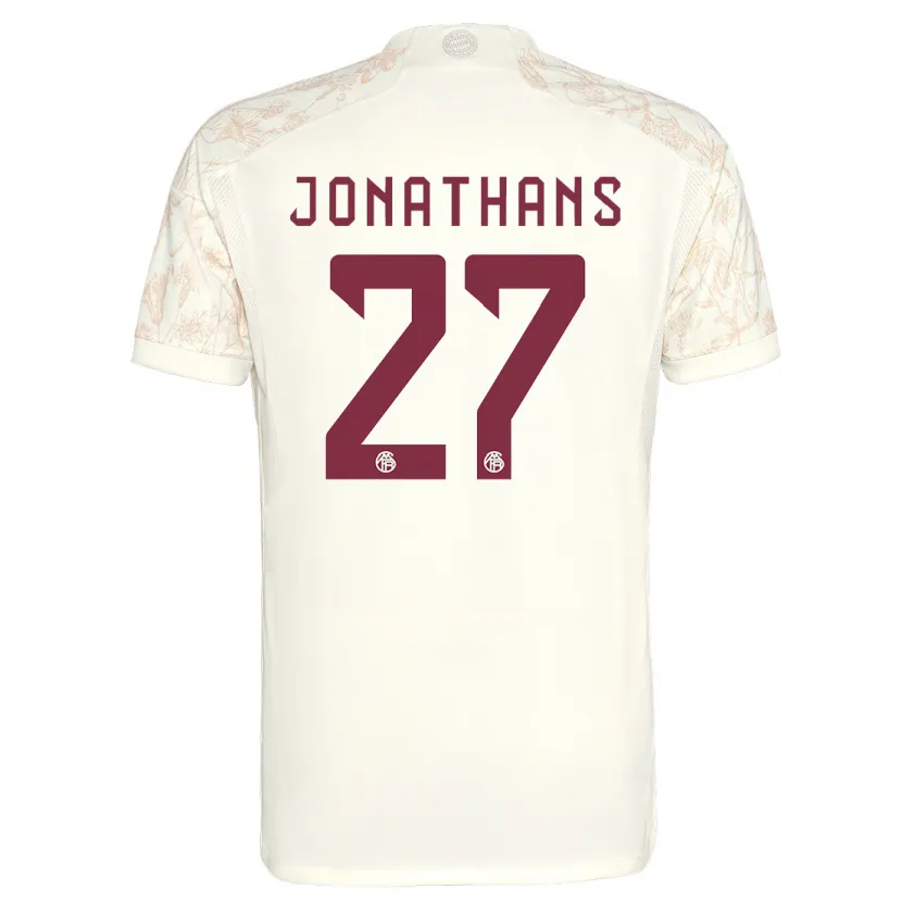 Danxen Niño Camiseta David Jonathans #27 Blanquecino Equipación Tercera 2023/24 La Camisa