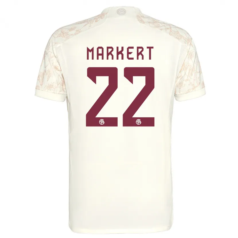 Danxen Niño Camiseta Leon Markert #22 Blanquecino Equipación Tercera 2023/24 La Camisa