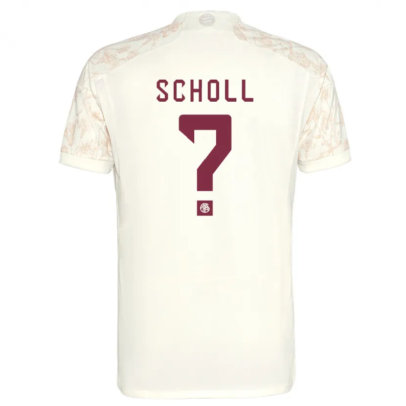 Danxen Niño Camiseta Paul Scholl #0 Blanquecino Equipación Tercera 2023/24 La Camisa