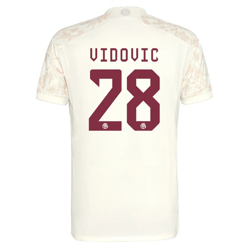 Danxen Niño Camiseta Gabriel Vidovic #28 Blanquecino Equipación Tercera 2023/24 La Camisa