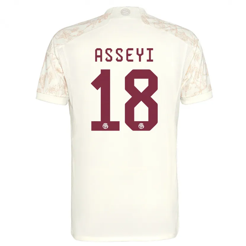 Danxen Niño Camiseta Viviane Asseyi #18 Blanquecino Equipación Tercera 2023/24 La Camisa