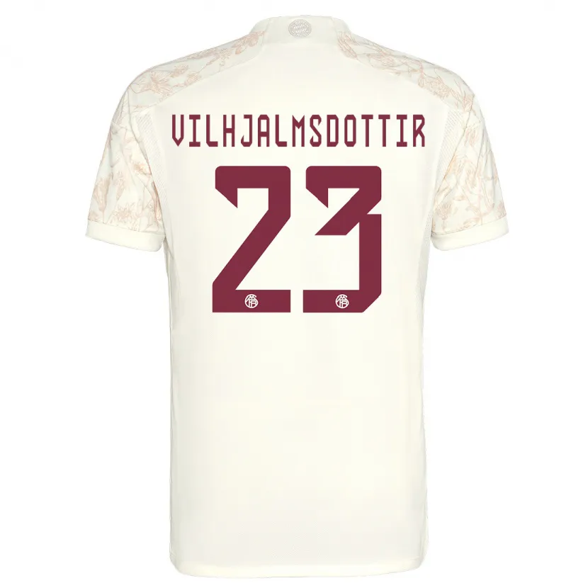 Danxen Niño Camiseta Karolina Lea Vilhjalmsdottir #23 Blanquecino Equipación Tercera 2023/24 La Camisa